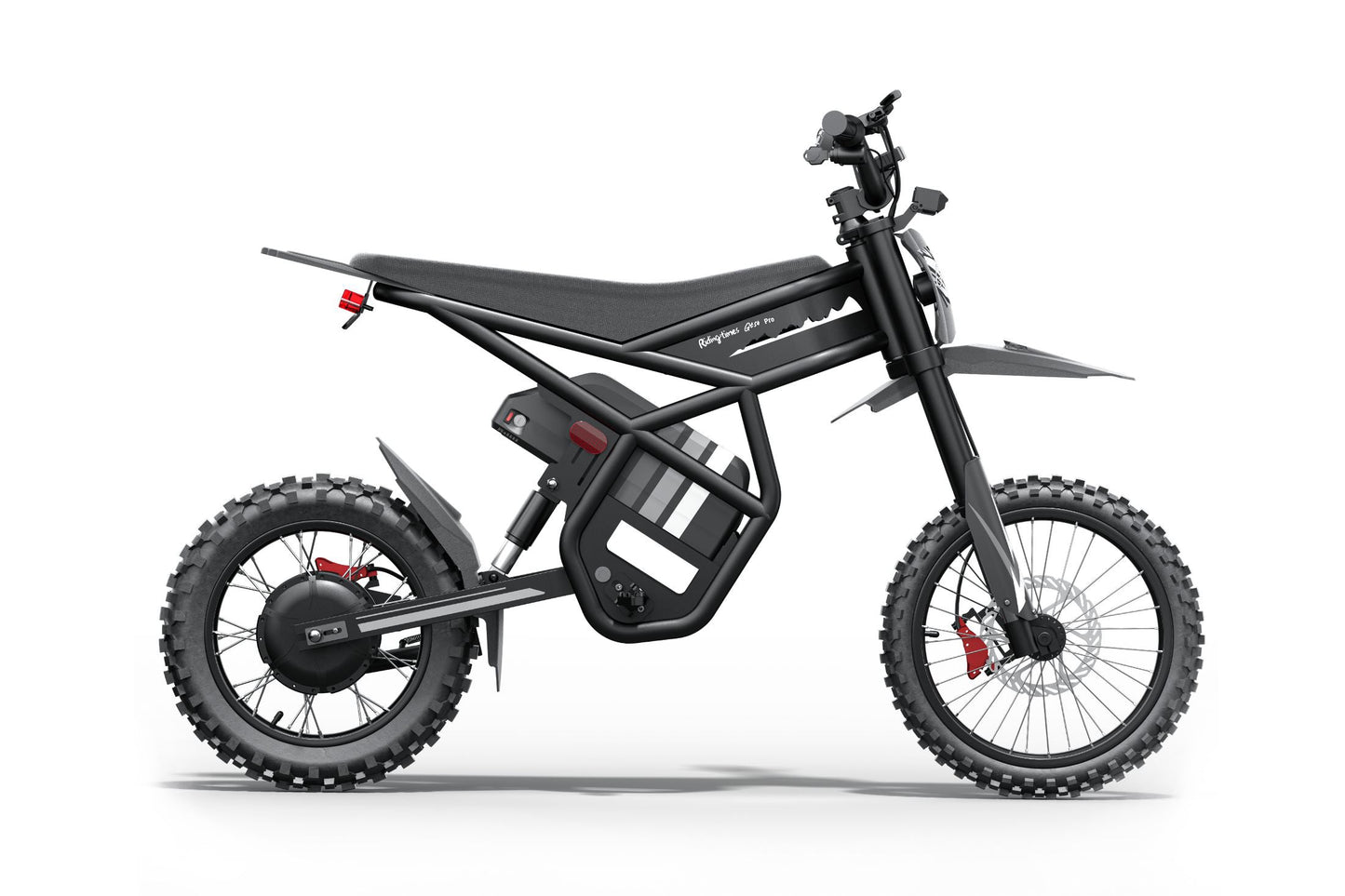 GT54 Pro Electric Mini Motorbike black off-road style for kids and adults side view