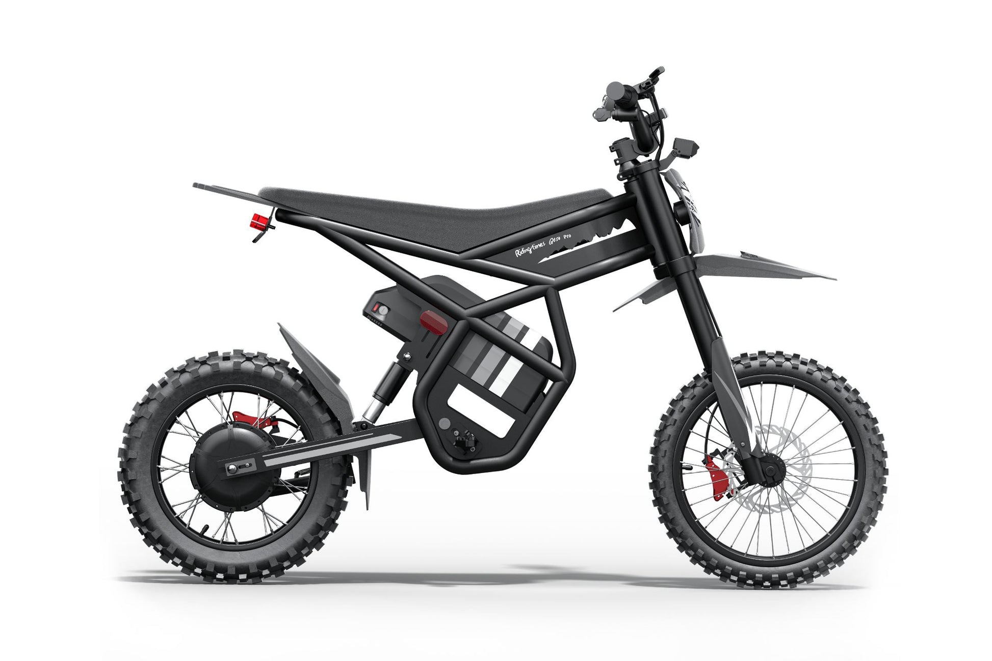 GT54 Pro Electric Mini Motorbike black off-road style for kids and adults side view